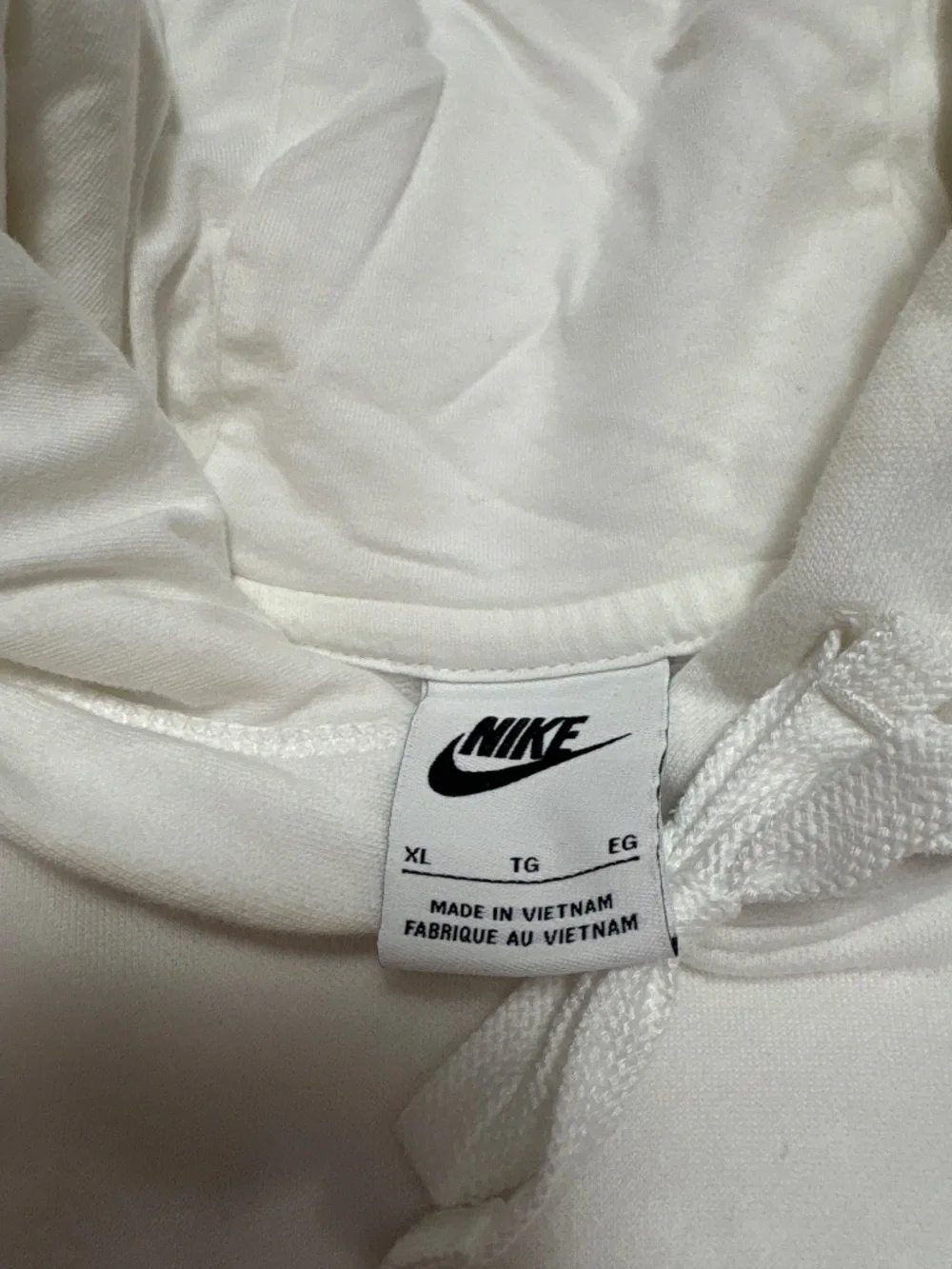 White Nike sweatshirt